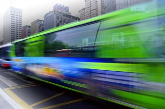 Bio-Powered Green Bus Fitted With Recycled Materials Cruises Dubai
