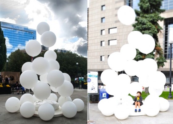 Embryonic Canopy by Craig Deebank and Gina Gallaugher Embryonic Canopy, seed bomb, biodegradable balloon, Sukkah, Jewish Holidays, Architecture, Agriculture, Green Design, Urban Design