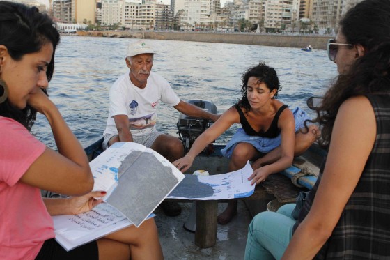 Abir Saksouk, Adnan El-Oud, Tania El Khoury, and Petra Serhal explain the parody of Beirut's seashore 
