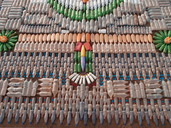 recycled materials, WE MAKE CARPETS, Taragalte Festival, Morocco, eco design, plastic carpet, bottle carpet