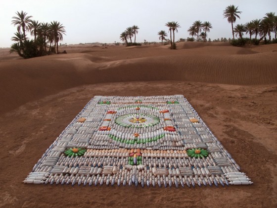 recycled materials, WE MAKE CARPETS, Taragalte Festival, Morocco, eco design, plastic carpet, bottle carpet