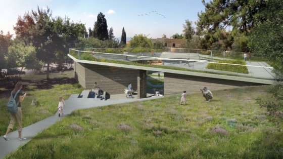 green design, Israel, Yad Lebanim, green roof, design competition, urban park, Ramat Yishay