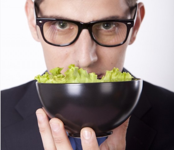 salad model man wearing glasses