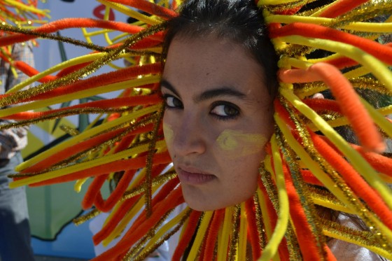 girl with sun costume Greenpeace Jordan demonstration