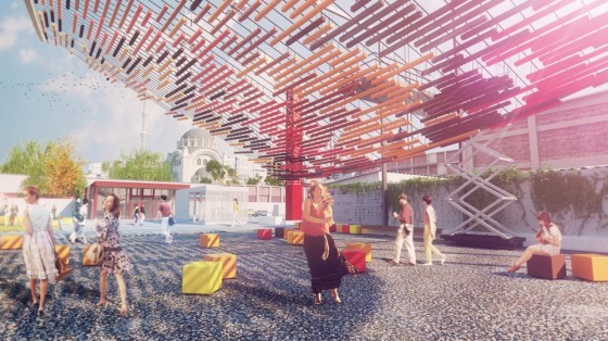 tearing the ground, ONZ Architects, flying carpet, plastic pollution, recycled plastic, Istanbul, Istanbul Modern, MoMA, YAP 2013, design, green design, architecture, urban