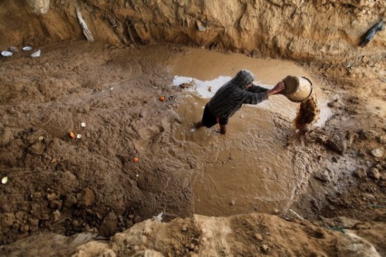 gaza rafah raw sewage egypt, tunnels