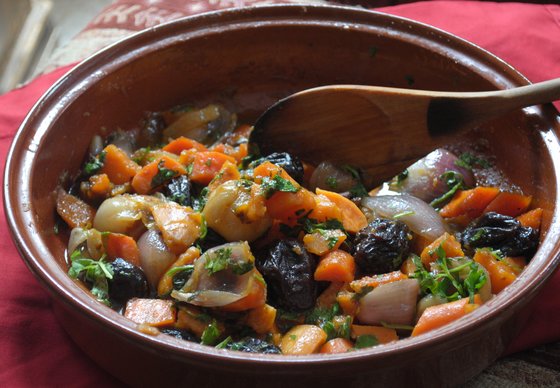 sustainable sweet potato tajine