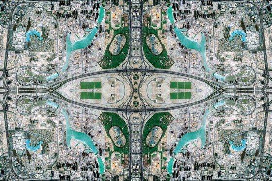 David Thomas Smith's Persian Carpets Made from Google Maps , Burj Khalifa as a Persian Rug