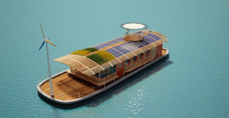 Egypt’s Green-Roofed Bio Boat Entirely Wind and Solar Powered