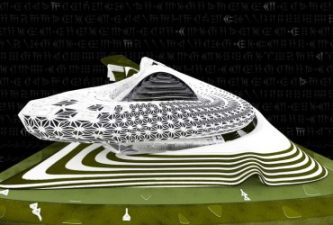 Student Proposes Iraq Embassy Design for Oslo a la Zaha but Greener