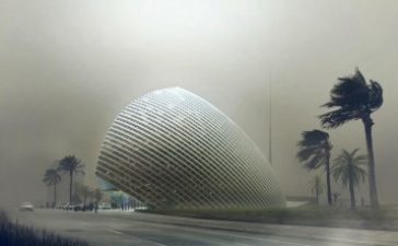 Aerodynamic ARPT Headquarters Diverts Algiers’ Hot Desert Winds Naturally