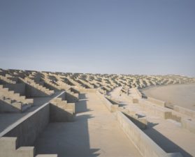 Massive Concrete Amphitheater Lies Disused Outside Dubai