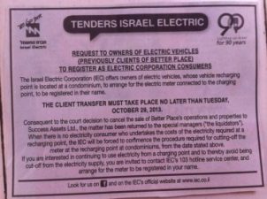 Israeli Electric Car Drivers Pay the Piper Today?