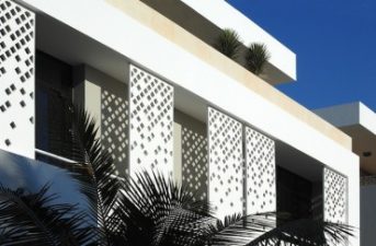 These houses shade with sliding Islamic shutters