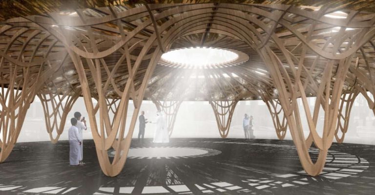 Air-powered shade system to mimic trees tested in Masdar, Abu Dhabi