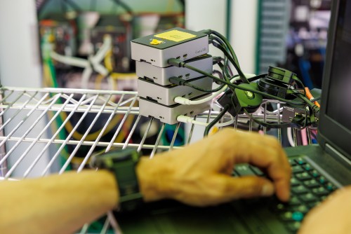 Several single-board computers with Sandia National Laboratories’ neural-network AI connected into the Public Service Company of New Mexico’s test site. The Sandia researchers are testing how well the code can detect cyberattacks and physical issues in the real world.