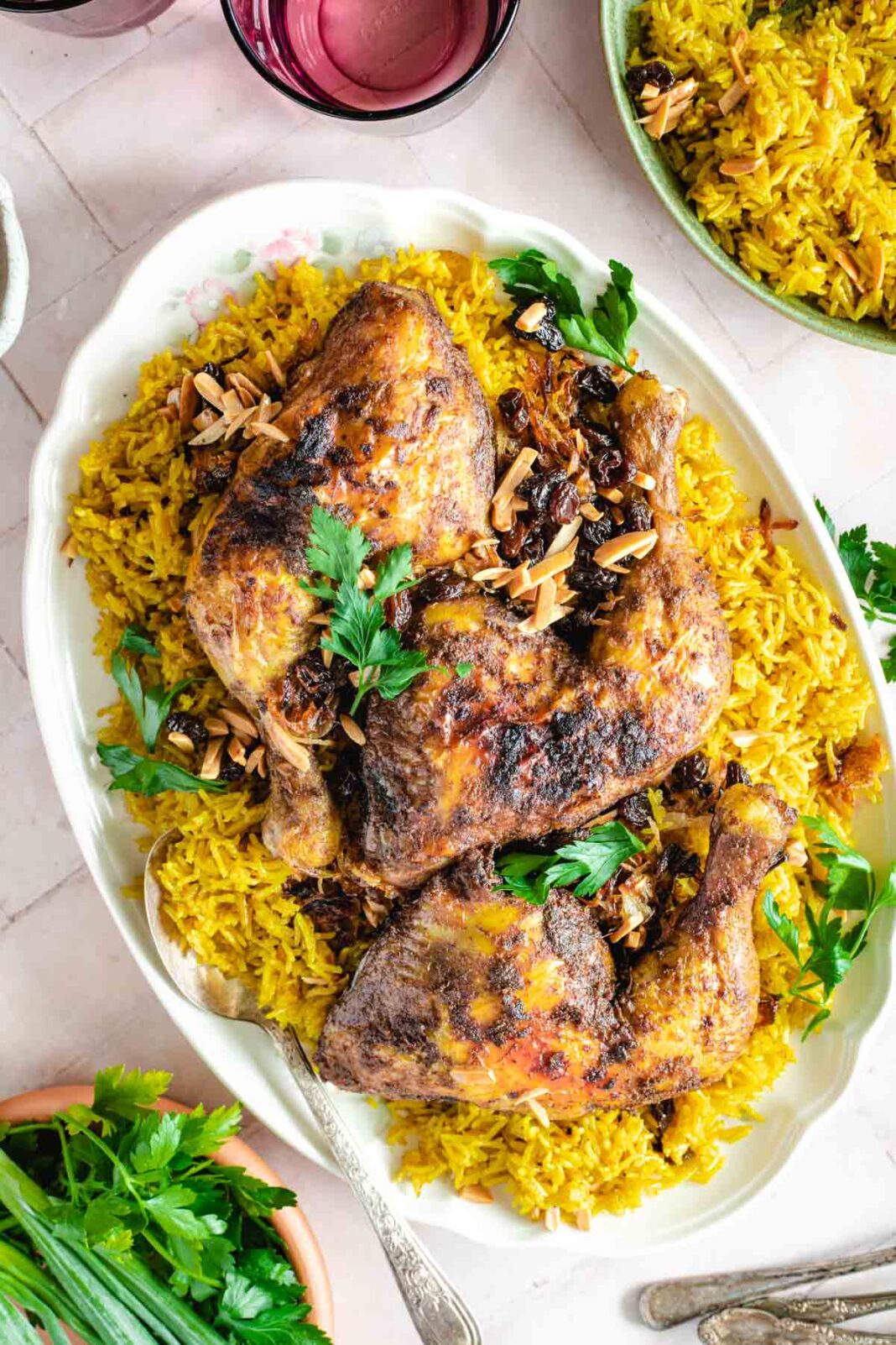 Mandi Yemenite chicken with ricd