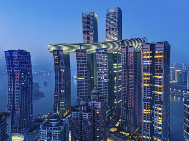 Moshe Safdie Architects, china, Raffles City, The Crystal Skywalk