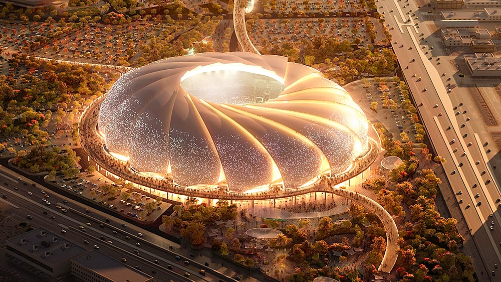 Aramco Stadium, Al Khobar, by Foster + Partners and Populous