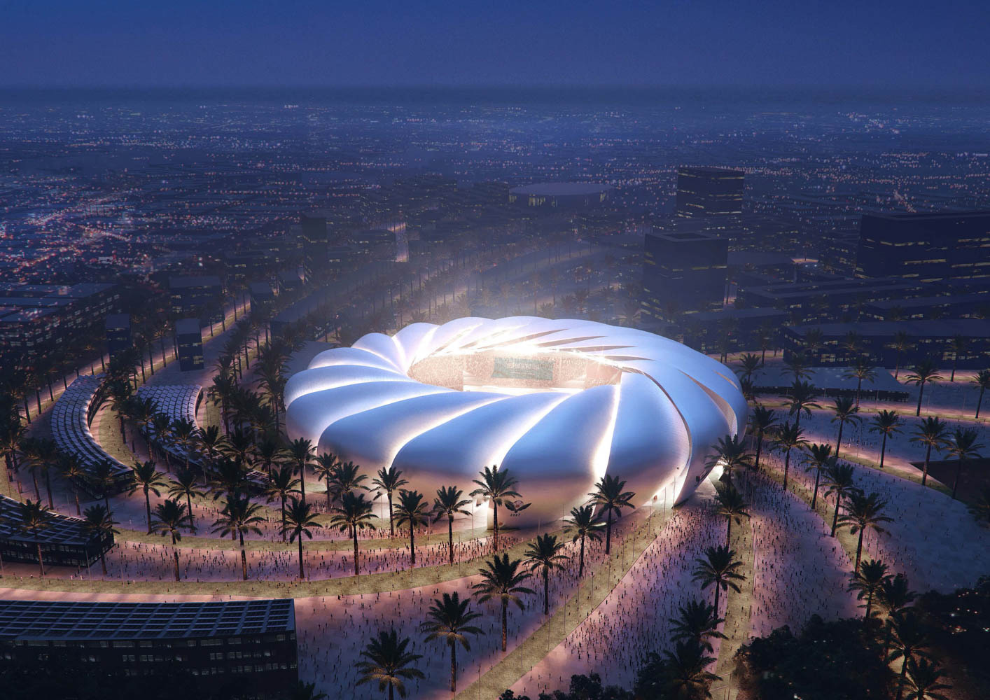 Aramco Stadium, Al Khobar, by Foster + Partners and Populous