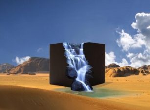 Solar-Powered ‘Desert Cascades’ Cube Gushes Water in the Desert