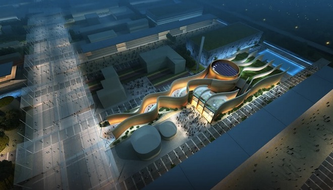 Foster + Partners, Milan Expo 2015, terracotta walls, UAE pavilion, green design, clean tech, solar power, CO2 absorbing materials, LEED-Platinum