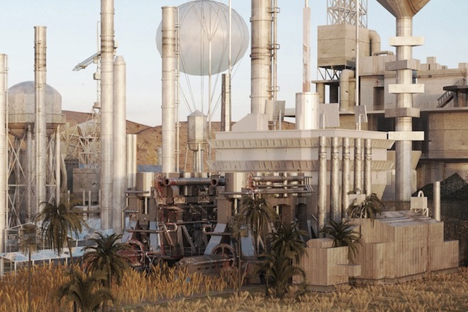 Green Machine, Stephane Malka,  Yachar Bouhaya, desertification, green the Sahara, city on tank treads, roaming desert city, nomadic city, Morocco, Venice Biennale, Sahara Desert