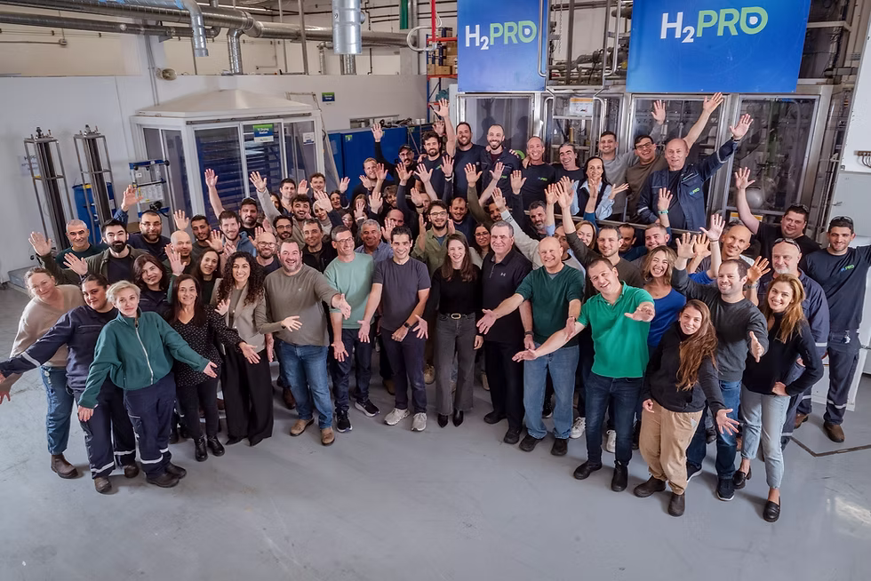 The H2Pro team in Caesaria. They are financed by companies such as Tamaresk.