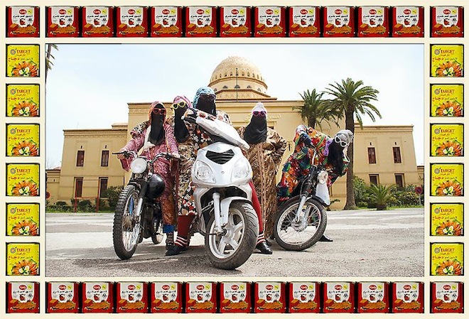 Hassan Hajjah, Kesh Angels, photograph, Moroccan biker chicks, Taymour Grahne Gallery, Art of the Middle East, pop culture, Arab art, biker chicks