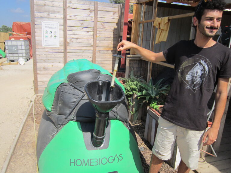 Homebiogas appliance processes compost and home food waste into bio-gas