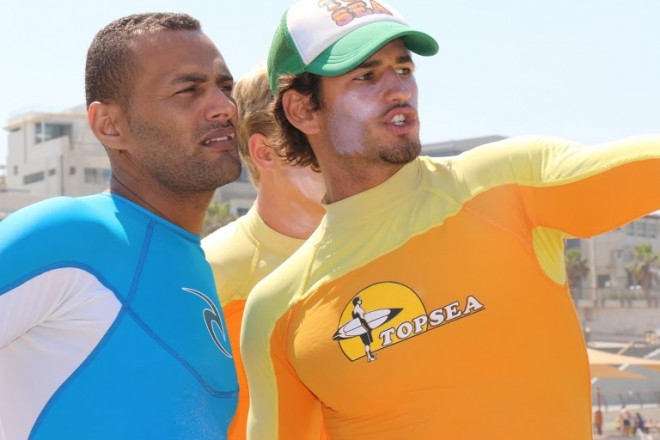 surfing for peace in Tel Aviv