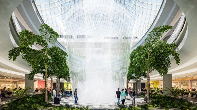 Safdie’s Changi Airport will house the world’s tallest indoor waterfall
