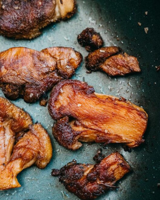 sauteed lion's mane mushroons