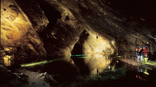 Slate caverns, underground caves wales