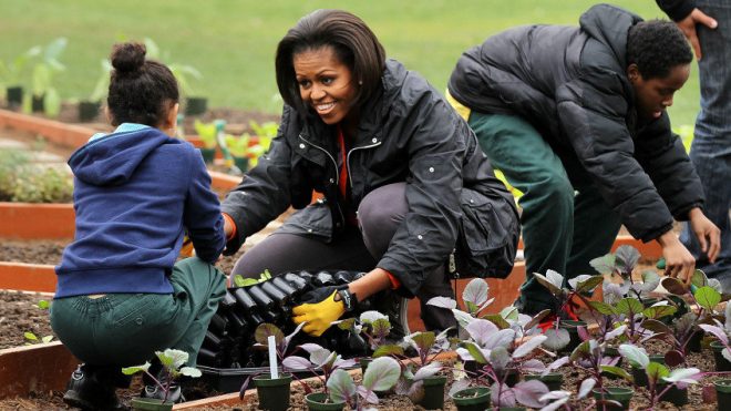 Michelle Obama urban gardening