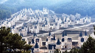 Hundreds of Disney style palaces lay in ruin in this ghost town in Turkey