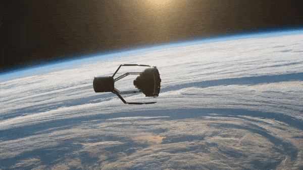 ClearSpace capturing Vespa payload gif