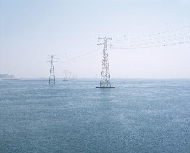 Abu Dhabi, pylons, thirst for energy,  environmental photography, urban development, Richard Allenby-Pratt