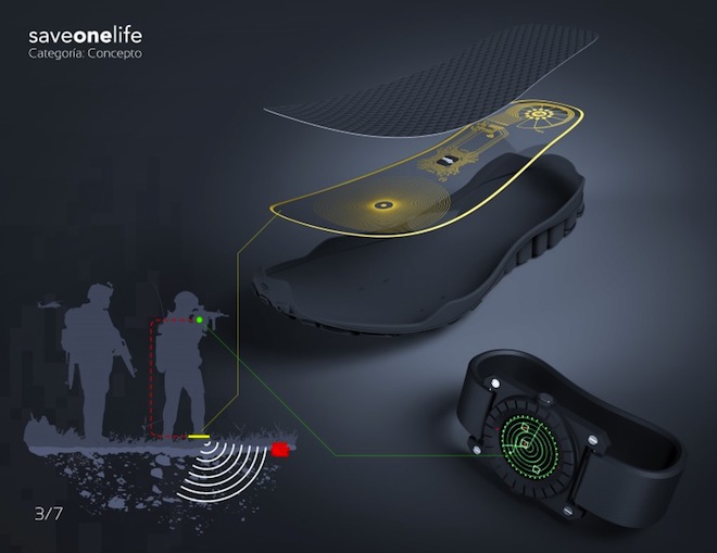 SaveOneLife, Lemur Studio, landmines, landmine detector, boots that detect mines, landmine boots, landmine detecting boots, Egypt landmines, Colombia landmines, design for health, social design