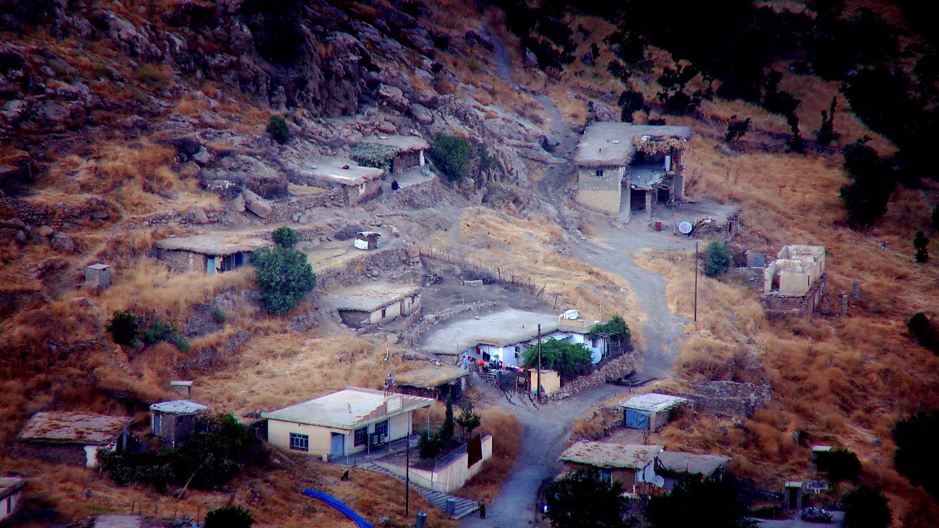 The village after it was devastated by a chemical attack
