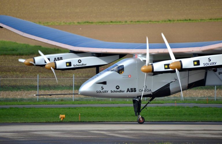 Solar powered plane completes round-the-world flight