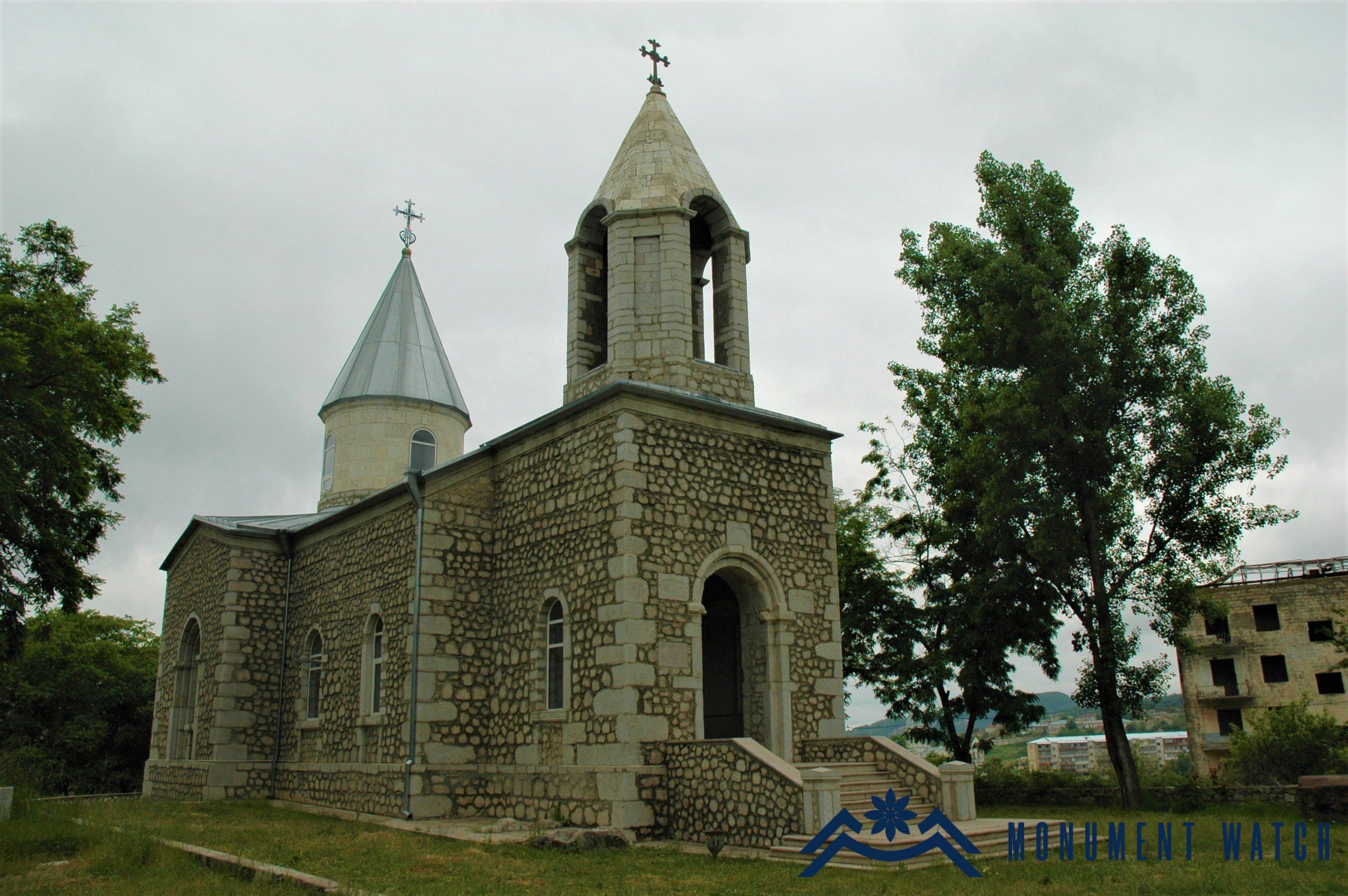 St. Hovhannes Mkrtich Church in Shusha. Image via Caucasus Heritage Watch.