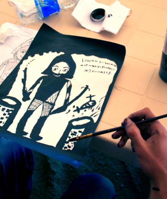 zaatari art workshop