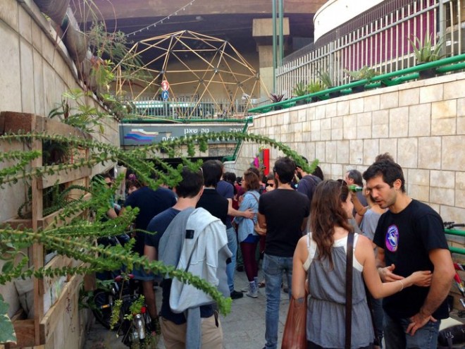 garden guerrillas attack tel aviv bus station
