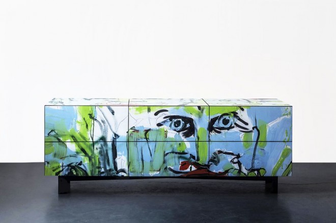 Tel Aviv–based industrial designers Ariel Zuckerman and Eran Shimshovitz  make furniture from street art.