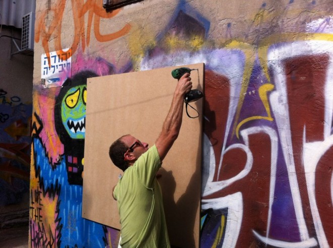 Tel Aviv–based industrial designers Ariel Zuckerman and Eran Shimshovitz  make furniture from street art.