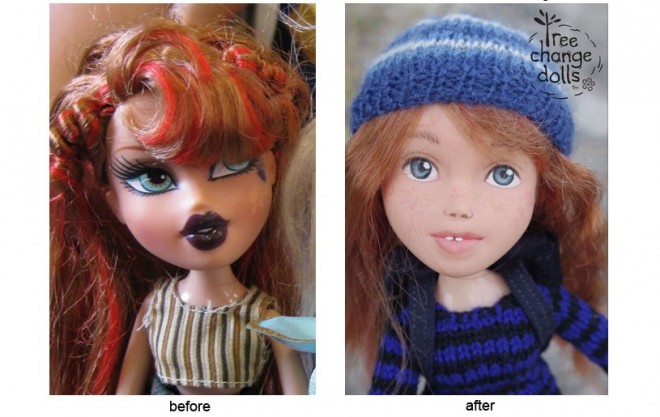 tree change upcycled dolls