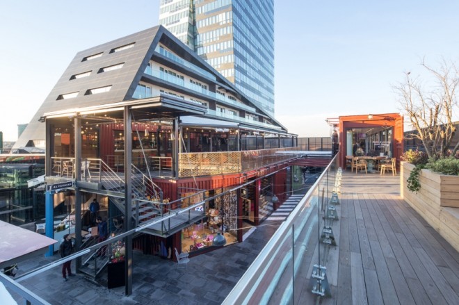 Trump Cadde, GAD, Istanbul, shipping containers, bazaar, souk, Trump Tower Mall shipping containers, recycled shipping container, adaptive reuse