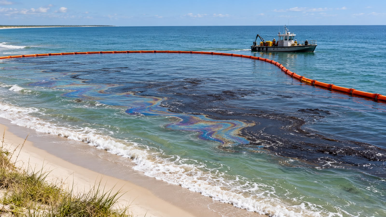 Oil spill off the coast of the UAE