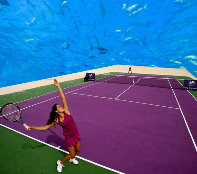 Underwater tennis and floating villas, #OnlyInDubai